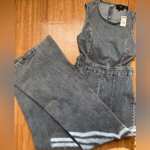 Stylish Gray Denim Jumpsuit